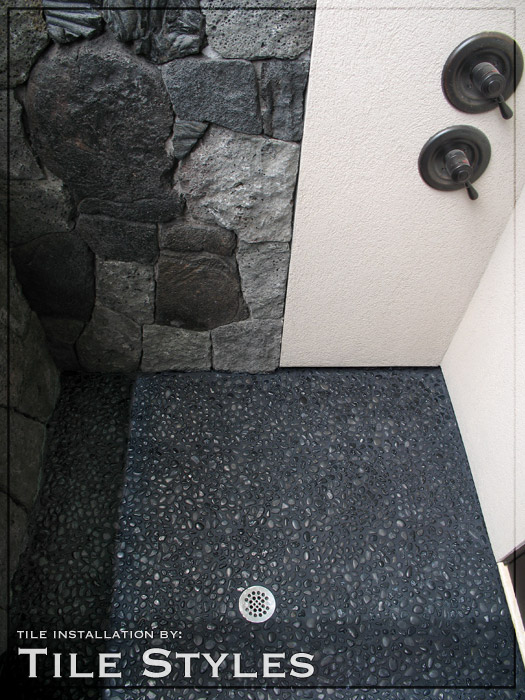 pebble mosaic tiles