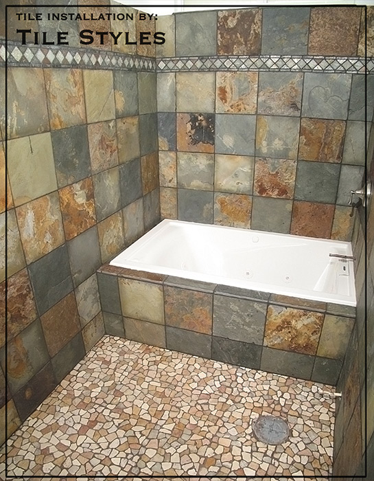 pebble mosaic tiles